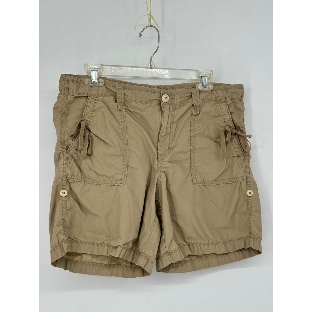 Ralph Lauren Polo Jeans Co Shorts Womens 12 Khaki Good Cargo Utility Side Tie